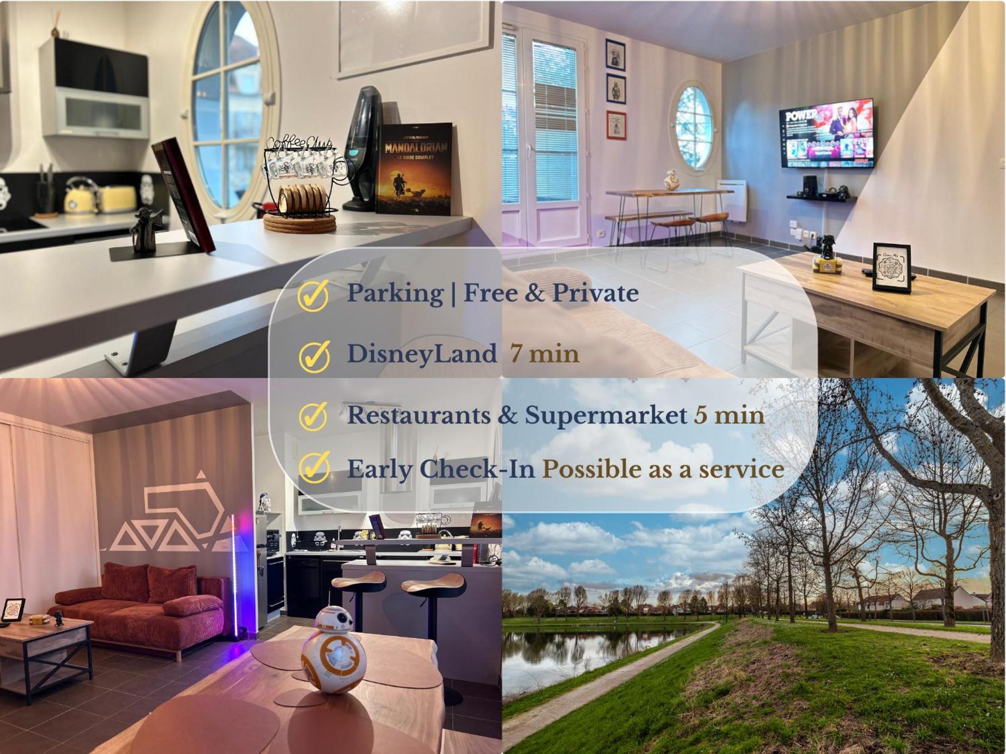 Once Upon A Time - 7Min From Disneyland - Free Private Parking - Self Checkin - Balcony - Barbecue Маньї-ле-Онгр Екстер'єр фото